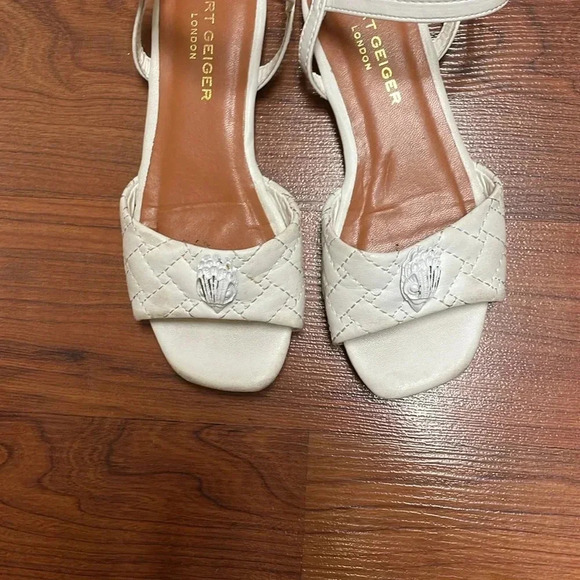 Kurt Geiger London Girls' Kensington‎ white Leather Sandals - Picture 5 of 6